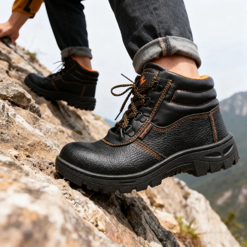 Comfortable Waterproof Safety Work Shoes For Men Steel Toe Office Boots Shoes Indestructible Construction Male Cheap Boots