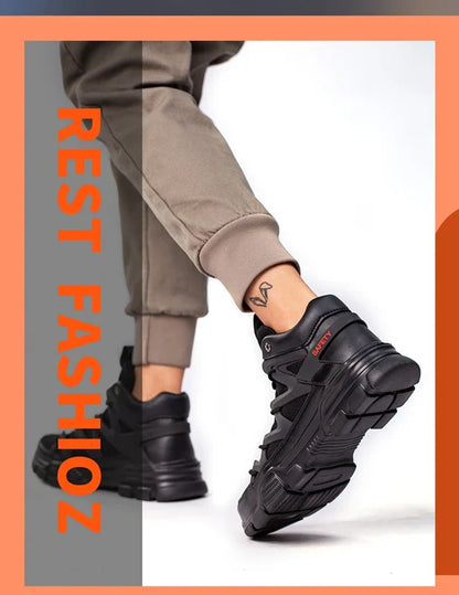 Autumn Work Safety Shoes Men Safety Boots Anti-smash Anti-stab Work Shoes Sneakers Steel Toe Shoes Male Work Boot Indestructible