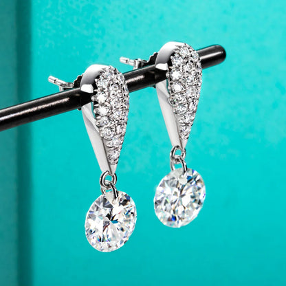 6cttw D Color Moissanite Drop Earrings 18K Gold Plated 925 Sterling Silver Luxurious Stud Earring Women Gifts Wholesale