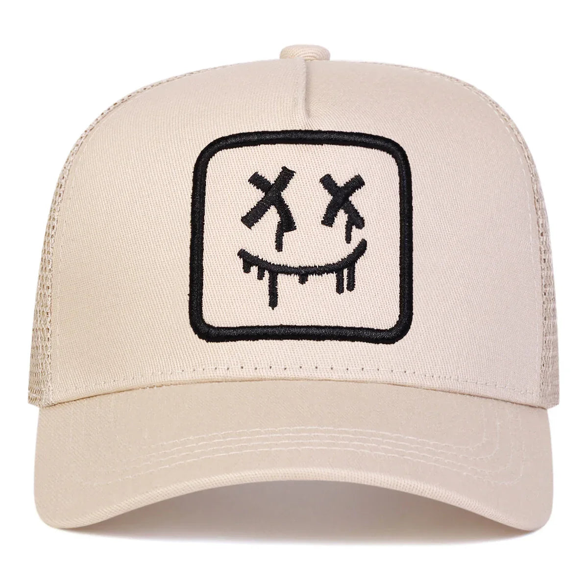 Unisex XX Smiling Face Embroidery Baseball Net Caps Spring and Summer Outdoor Adjustable Casual Hats Sunscreen Hat