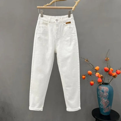 Casual High Waist Loose Fit Mom Jeans