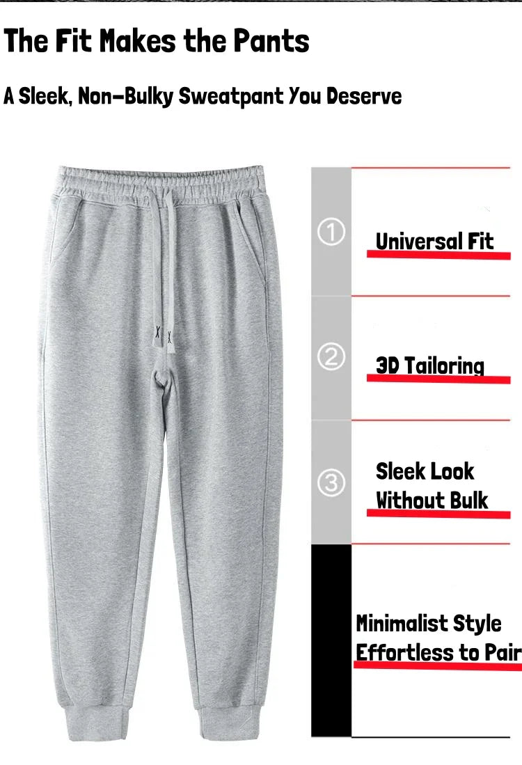 2026 Men Spring Autumn high quality Cotton Sweatpants Casual Drawstring Pockets Trousers Oversize Sweatpants Joggers For Unisex