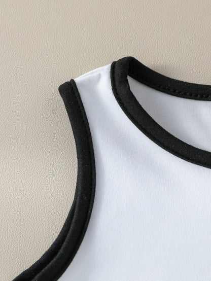 Baby Boys Sets Kids Vest Suit 2PCS Print Letter Set Summer T-Shirt  Shorts Clothes Children Boys Sleeveless Suit Wear Clothes