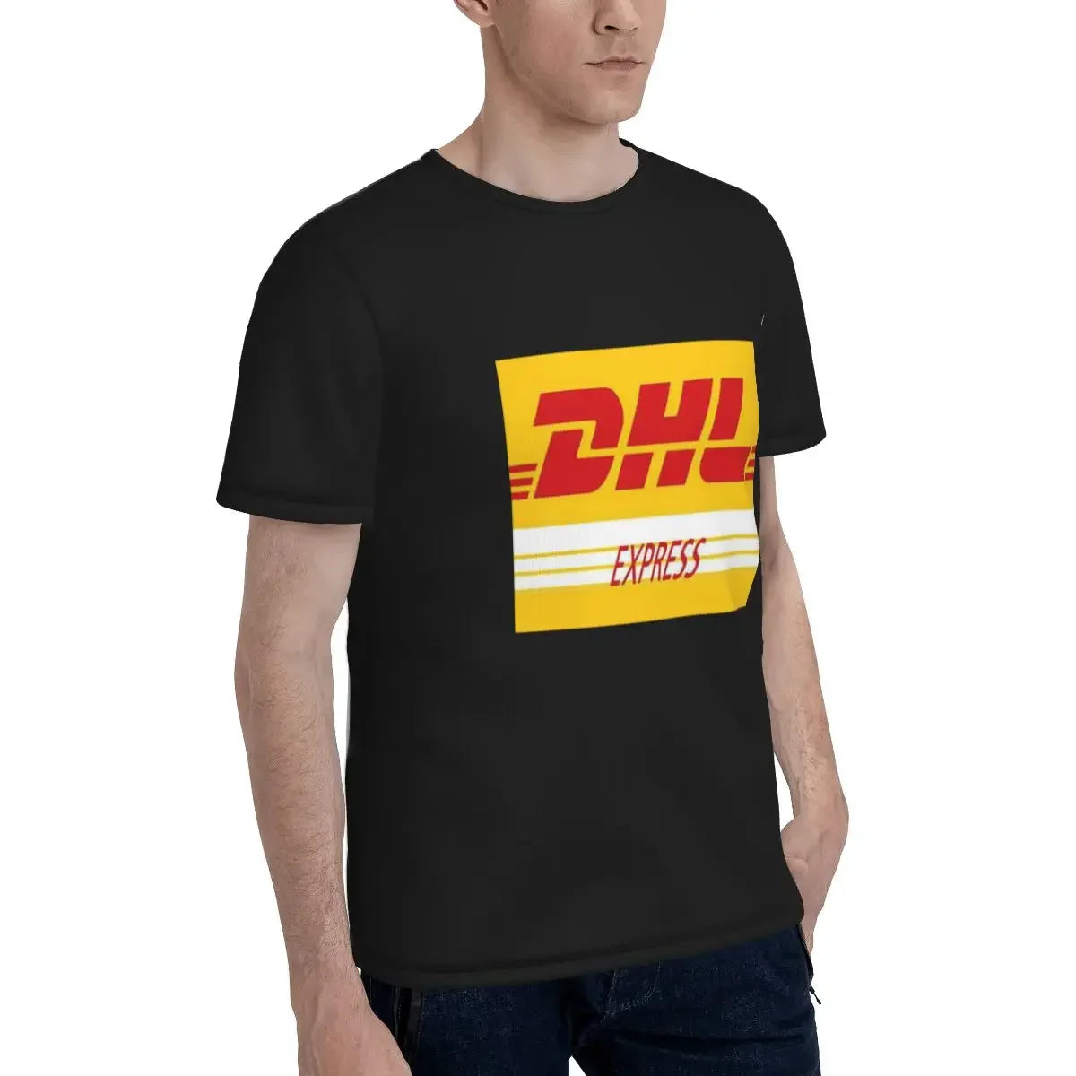 Global Express DHL T-Shirt for Men Cotton T Shirts Men's Tees Short Round Neck Summer Clothes Tops