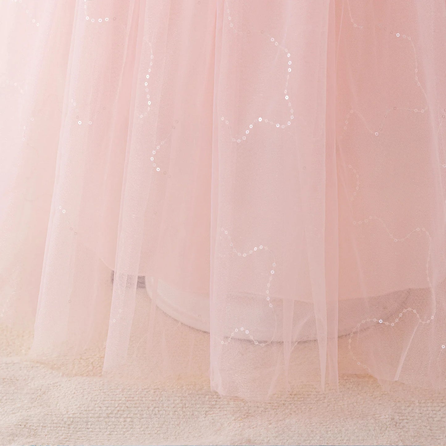 Summer Flower Baptism Bridesmaids Girls Dress Tulle Wedding Birthday Princess Party Dress Girls Graduation Evening Kids Clothing