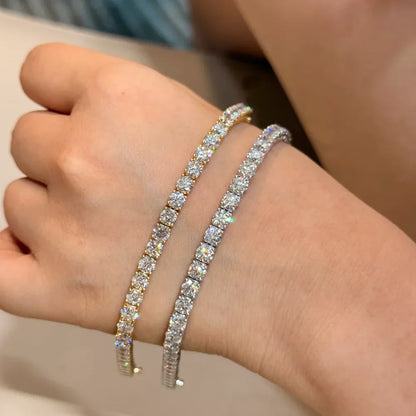 3/4/5mm Moissanite Tennis Bracelet for Women Man S925 Silver Plated 18k Gold Wedding Party Fine Jewelry with certificate