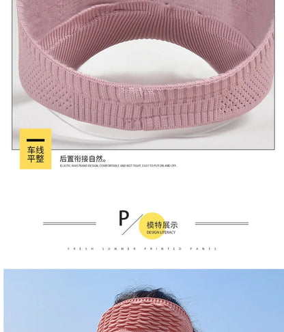 Anti-UV Sun Hats Breathable Adjustable Empty Top Visor Caps for Men