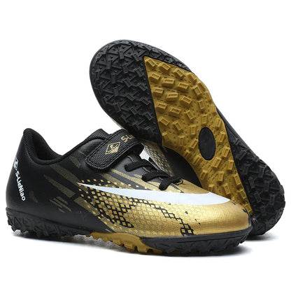 Personality Stylish And Comfortable Boys Girls Training Game Sneakers Indoor Outdoor Lawn Youth Student Soccer Shoes 25-35#