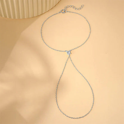 4mm Moissanite Ring Bracelet for Women Elegant S925 Sterling Silver Adjustable Chain Lab Diamond Jewelry Birthday Gifts