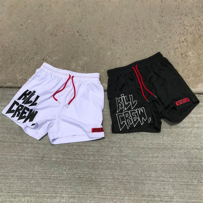 Men Running Sport Bodybuilding Shorts Gym Fitness Training Male