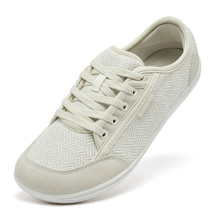 Unisex Barefoot Shoes Wide Toe Minimalist Zero Drop Walking Sneakers Lace-Up Outdoor Lightweight Casual Shoes