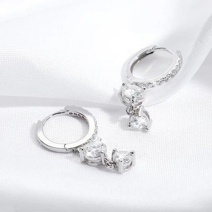 1.6cttw Moissanite Drop Earrings for Women Gold Color S925 Sterling Silver Earring Girls Luxury Gift Wholesale Jewelry