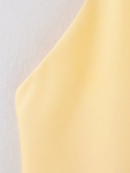 Elegant Women's Satin Backless Halter Vest Summer Solid Sleeveless Sexy High Street Waistcoat Female Slim Camisole Tops