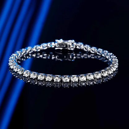 Bull Full 2.5mm 3.5mm D Color Moissanite Tennis Bracelet for Women Wedding Party Fine Jewelry S925 Silver Link Bracelets