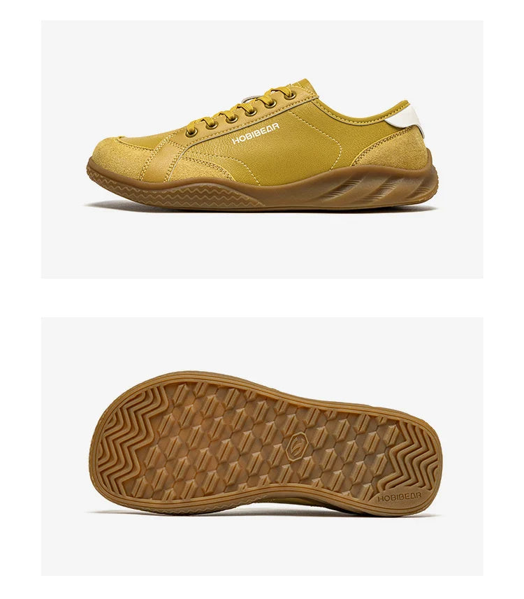 Women Men Barefoot Shoes Wide Toe Box Lightweight Sneakers Casual Color-Blocking Artificial Leather Walking Shoes