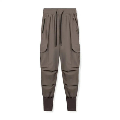 2024 New Men's Cargo Pants Summer Thin Loose Quick-Drying Elastic Leggings Running Training Sweatpants Casual Trend Trousers