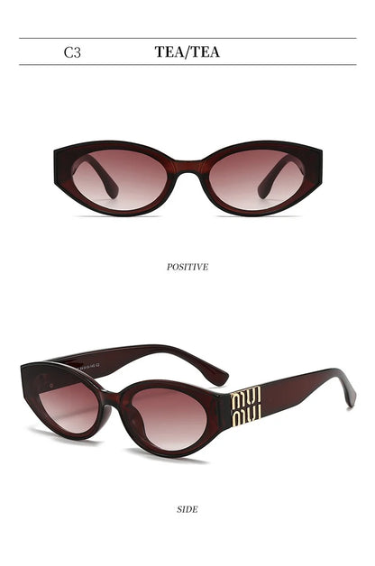 Glasses Stylish Fashion Designer Women Men Sunglasses Cute Oval Trending Shades Unisex Glamour Eyewear UV400