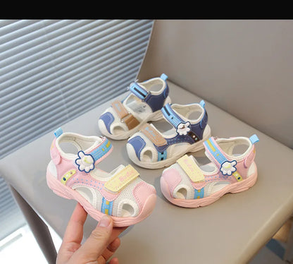 2026 Summer Girls Kids Sandals Soft Comfortable Closed Toe Protective Sandals,Cartoon Colorful Cute Shoes Kids Summer Boys Girls