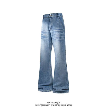 Retro Denim Pants Men's Jeans Loose Straight Casual Trousers Vintage Jeans Y2k Clothes Men's Pants Baggy Jeans Man  Four Seasons