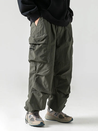 Vintage Baggy Hiking Cargo Pants Men Waterproof Casual Sport Jogging Sping Summer Parachute Pants Outdoor Wide Leg Trousers
