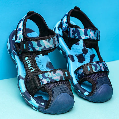 Camouflage Boy Sandals Kids Summer Shoes 2026 New Fashion Beach Outdoor Water Barefoot Shoes Sneaker Casual Sports Sandals