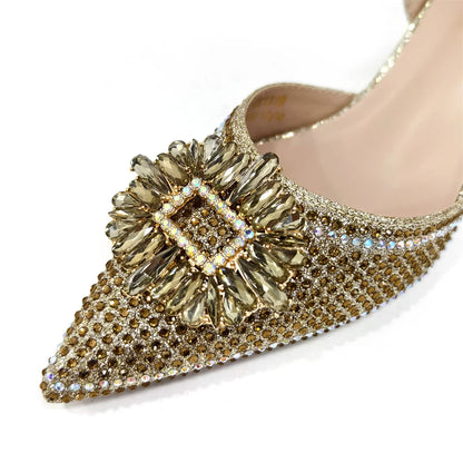 Women's Party Heels and Matching Handbag Set - Perfect for African Weddings and Special Occasions