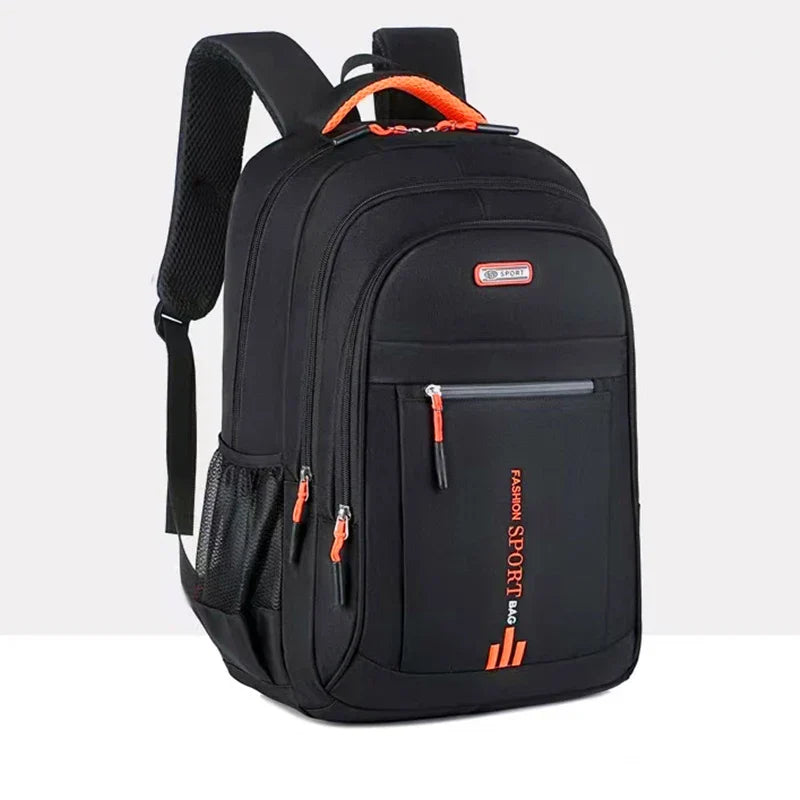 Handy Versatile Contrast-Zip Backpack Multi-color Adjustable-strap Lightweight for School Sports Commute Casual Stylish Bag