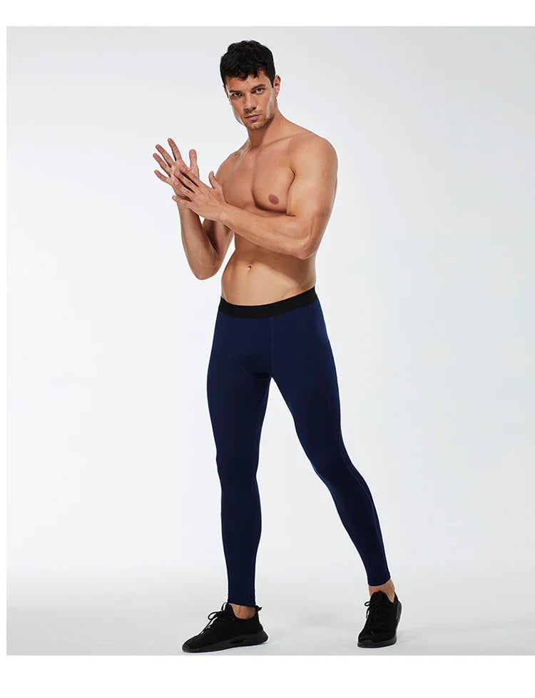 Men's Autumn and Winter Warm Running Tight Leggings Sports Gym Fitness Jogging Pants Fast Dry Running Compression leggings