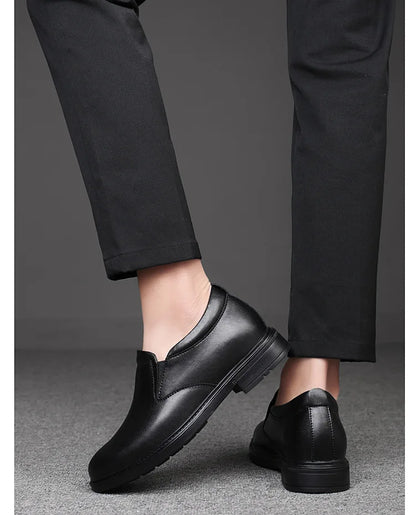Height Increasing Shoes for Men 6cm 8cm Invisible Elevator Leather Casual Shoes Leathe Zapatillas De Hombre Large-sized Shoes