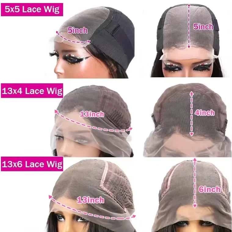 40 42 Inch Bone Straight Human Hair Wigs 13x4 13x6 HD Transparent Lace Frontal Wigs Glueless Straight Lace Front Human Hair Wigs