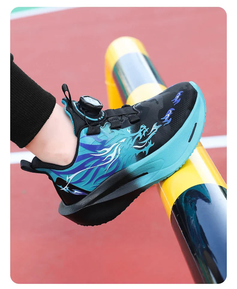 Children Running Shoes Non-slip Breathable Athletic Shoes Boys Girls Outdoor Lace-up Basketball Sneakers Waterproof Casual Shoes