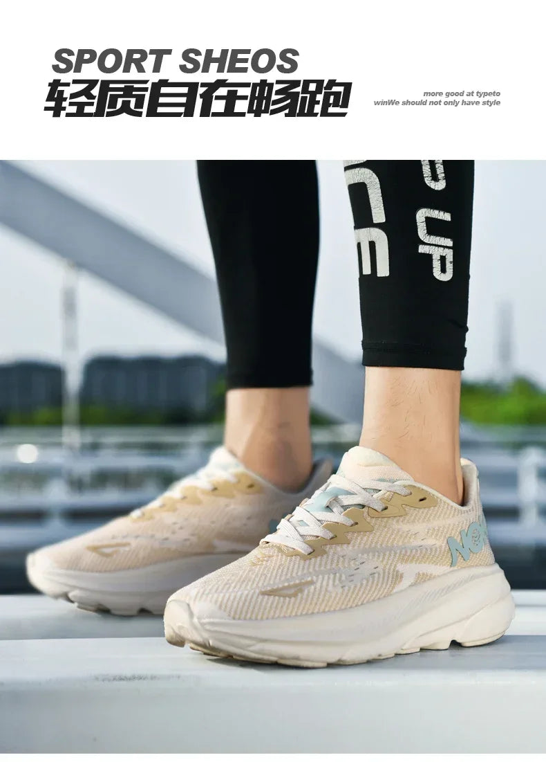 Men's Running Shoes Jogging Cushioning Outdoor Luxury Shoes Trainer Race Breathable Couple Non-Slip Sneakers Mesh Off-road Shoes