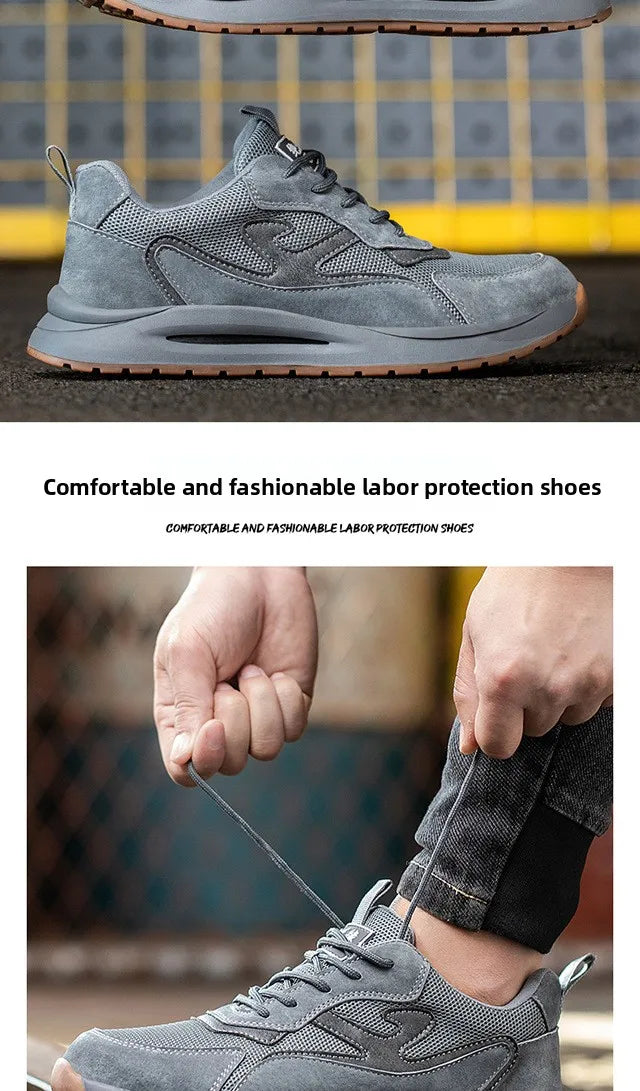 Men's Safety Shoes Anti Smashing Piercing Lightweight Construction Site WorkShoes Electrician's Insulated Footwear