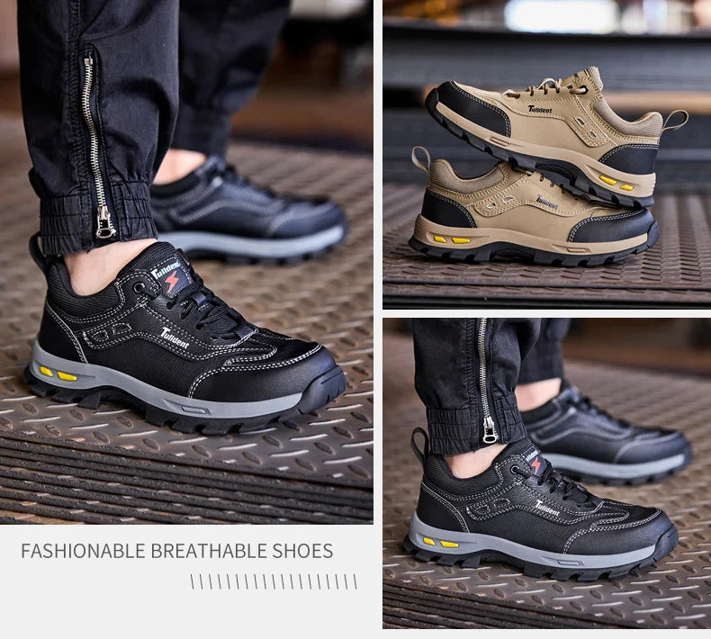 New men's safety shoes, puncture resistant work shoes, men's protective shoes, wear-resistant work boots  Tactical Boots