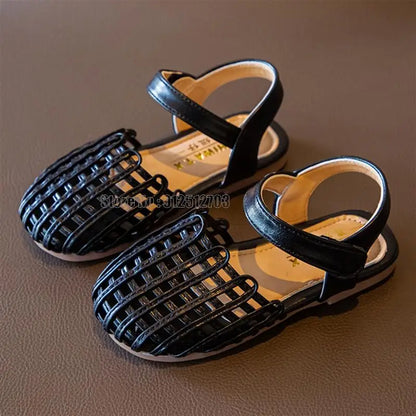 Girl Sandals Hollow Out Vacation Gladiator Style Outdoor Children Flat Toddler Fashion Summer Soft Kid Shoes