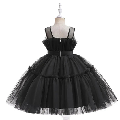 Baby Yellow Dress For Girls Kids Wedding Bridesmaid Dresses Toddler Tulle Birthday Princess Party Dress Infant Outfits Vestidos