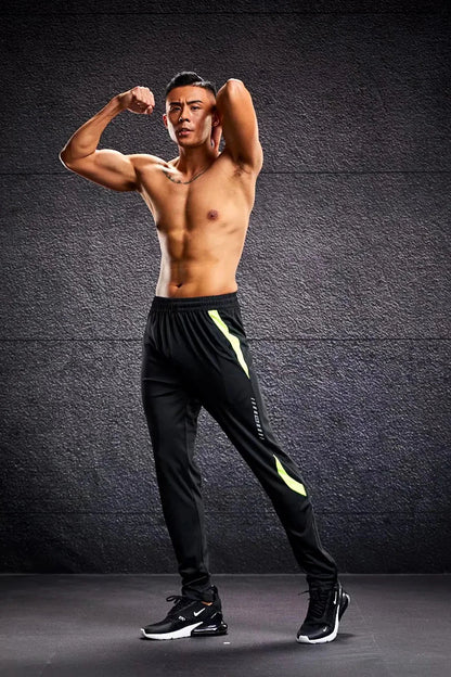 Men Sport Pants Running Pants With Zipper Pockets Soccer Training Jogging Sports Trousers Fitness Football Leggings Sweatpants