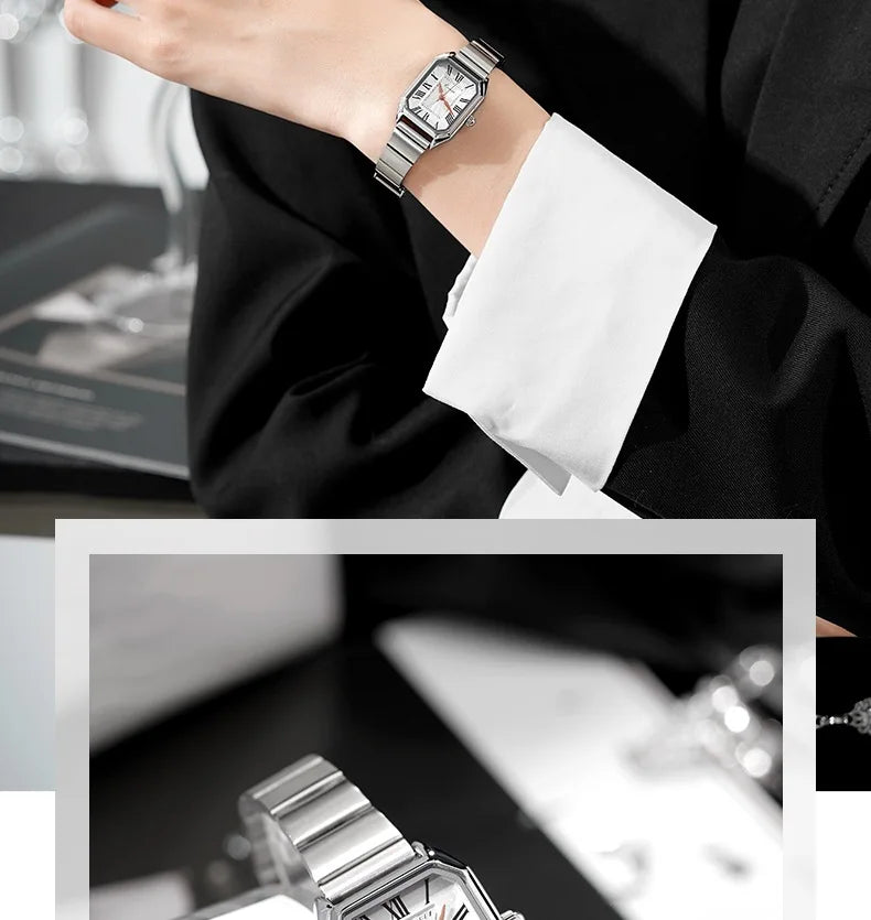 Luxury Women Quartz Watch Casual Fashion  Stainless Steel Strap Wristwatch Relojes Para Mujer Ladies Gifts