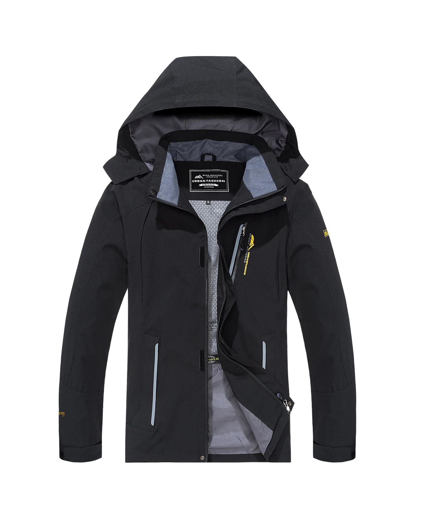 Jaqueta Masculina Impermeável de Caminhada Tamanho Grande Corta-Vento Quebra-Vento Acampamento Caça Corrida Trekking Pesca Casaco Masculino Exterior
