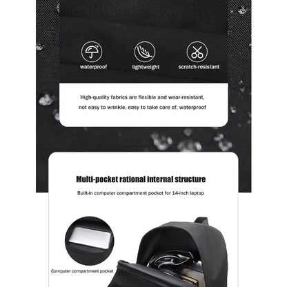 One 15 Inch Polyester Waterproof Solid Color Simple Men's Backpack Fashion Couple Student Computer Backpack