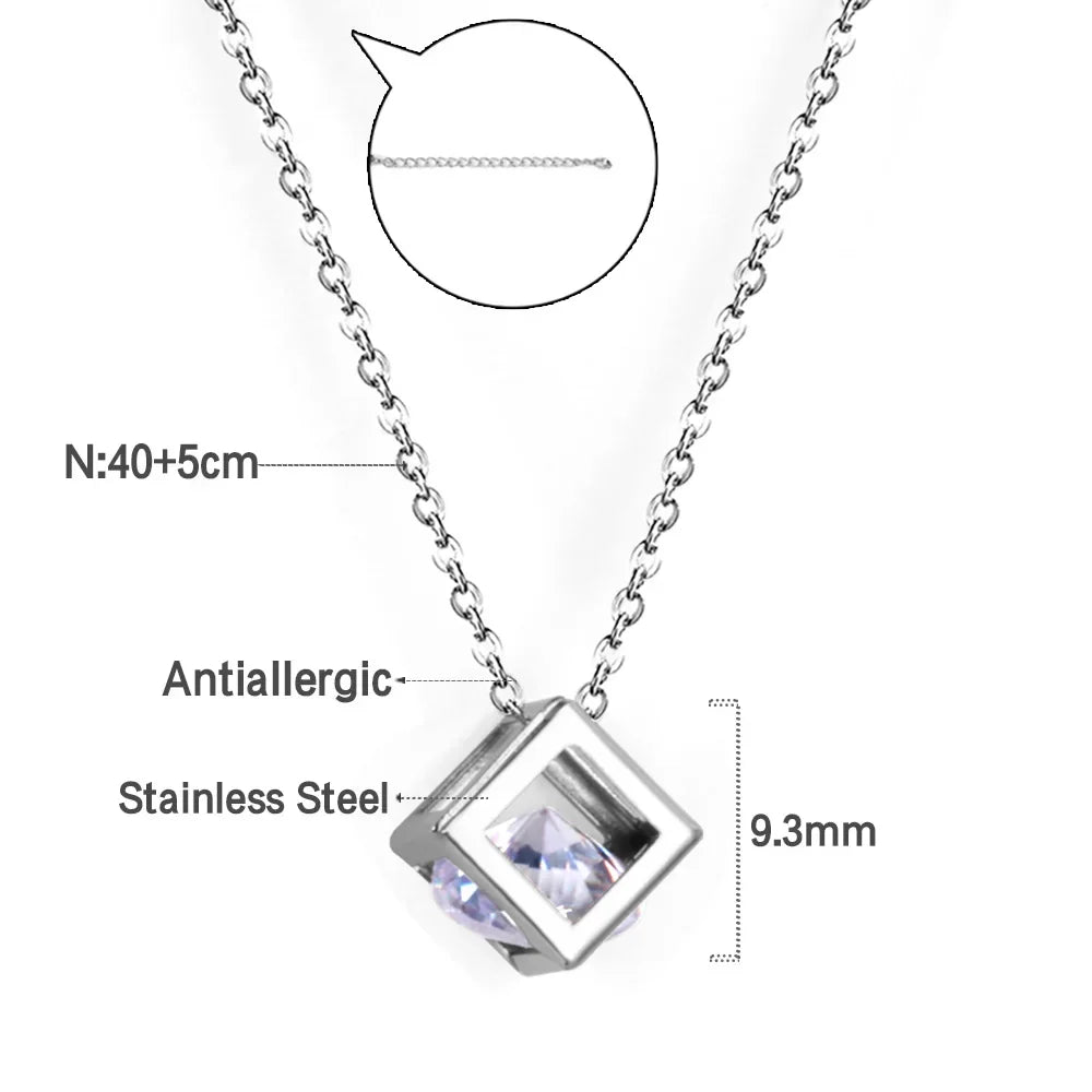 Heart Star Moon Pendant Necklaces Tiny Charms Stainless Steel Choker Women/Girls Y2K Sweater Boho Jewelry Collares