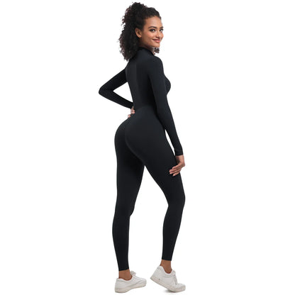Women's Jumpsuit Women's Sports Shapewear Seamless Slim Fit Long Sleeve Sports Bodysuit  Fitness Sports Bodysuit Yoga Suit