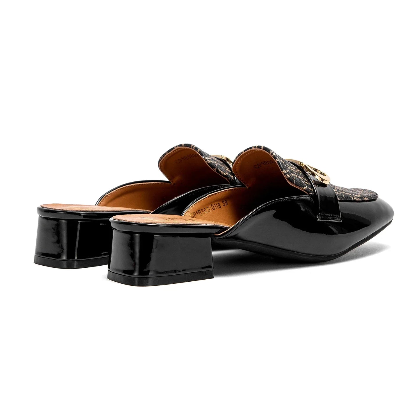 Buckle Mules for Women Round Toe Backless Flat Mules Slides Mules Shoes Ladies Slip-on Loafers students