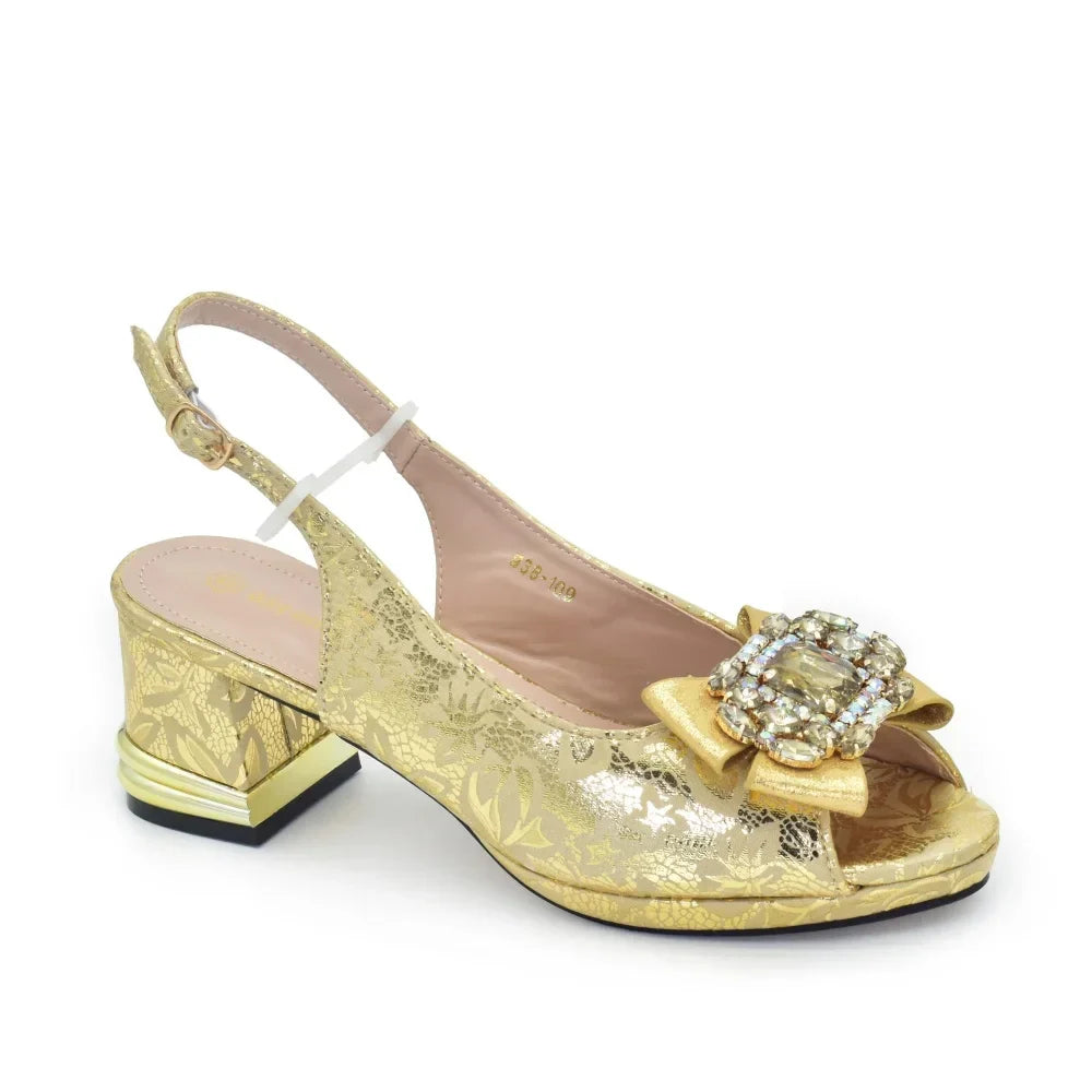 New Arrival Women Shoes and Bags To Match Set Italy Lady Peep Toe Shoes Sexy Wedding Party Sandals Rhinestone Women Pumps