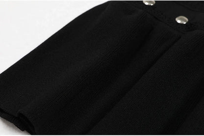 High Quality Elastic Knitted New Fashionable Round Neck Luxurious Hot Plate Sleeveless Slim Fit Women's Dress