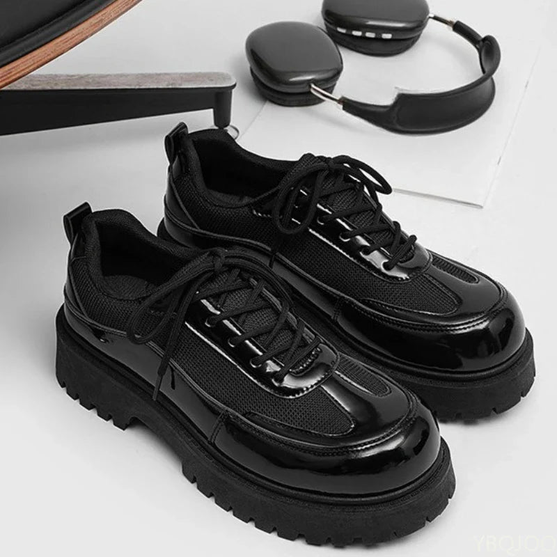 Fashionable versatile men's new spring autumn casual comfortable low top men's shoes thick sole elegant simple formal shoes