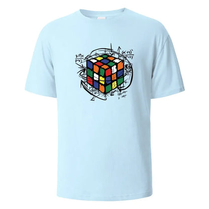 Mofang Print T-Shirt Summer Tees For Men Women 100% Cotton O-neck Oversize Casual Short sleeved Tops