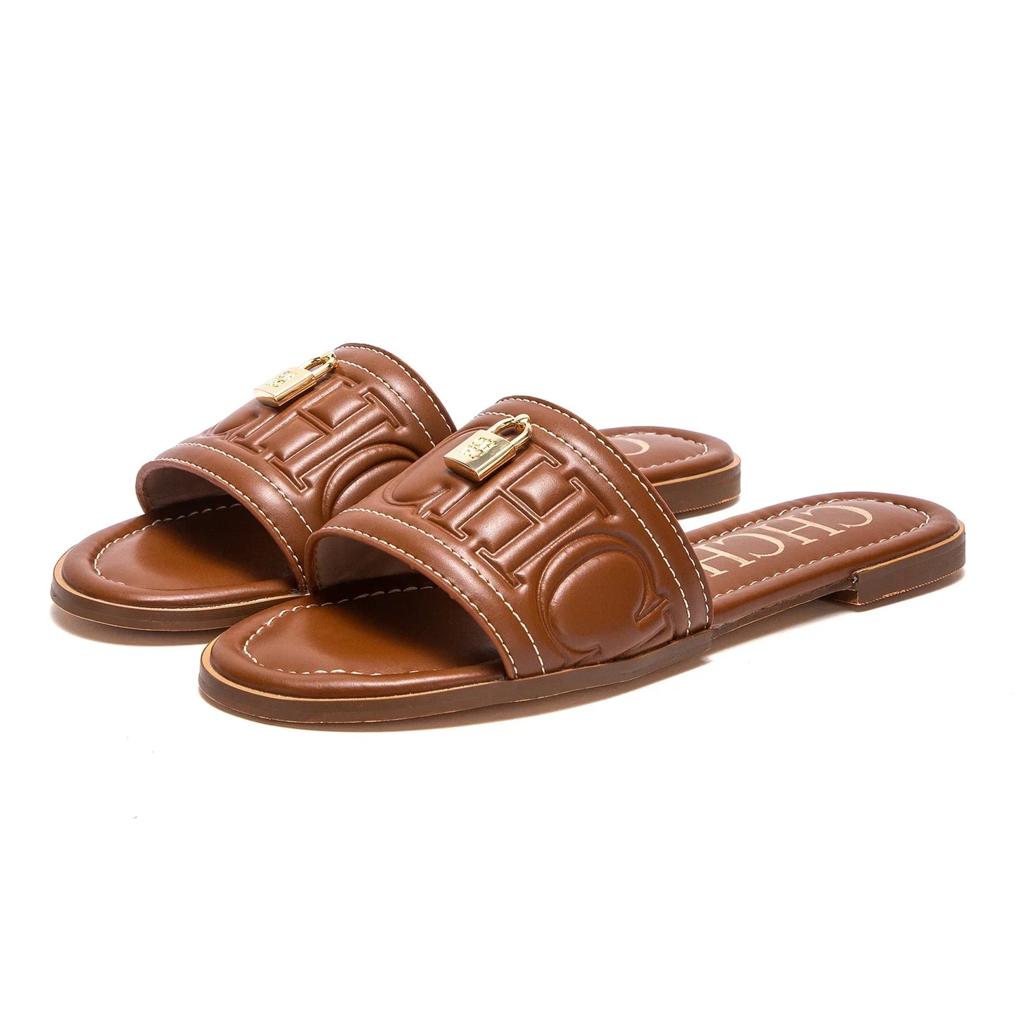 Woman Flat Shoes Summer New Solid Color Embossed Sandals Simple Fashion Slippers For Girl Students Shoes