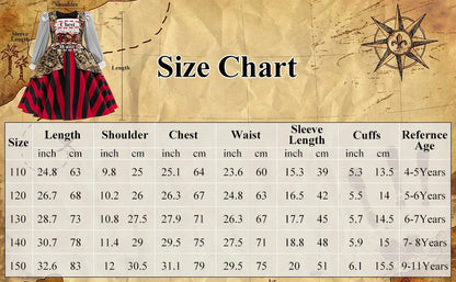 Carnival Ocean Theme Girls Pirate Costume Buccaneer Princess Dress Up For Kids With Accessories Halloween Cosplay Party Outfit