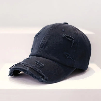 Cotton Washed Hole Baseball Caps for Men Women Hat Unisex-Teen Hip Hop Snapback Peaked Cap Visor Sun Hats Trucker Bone Dad Hat